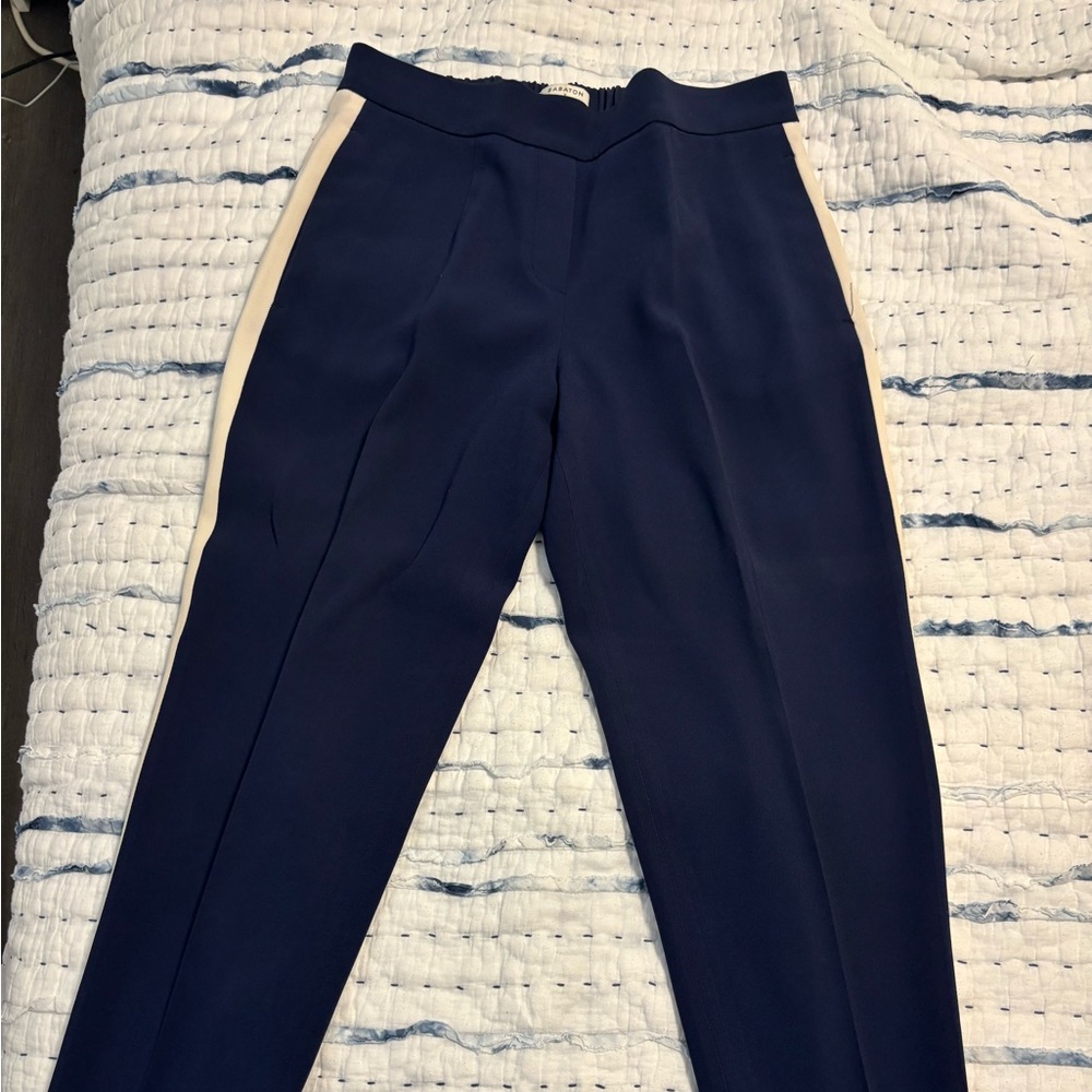 Babaton Navy With White Stripe Pant